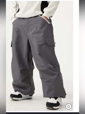GSOU SNOW Men's Black Baggy Wear-resistant Waterproof Snow Pants X-Large XL